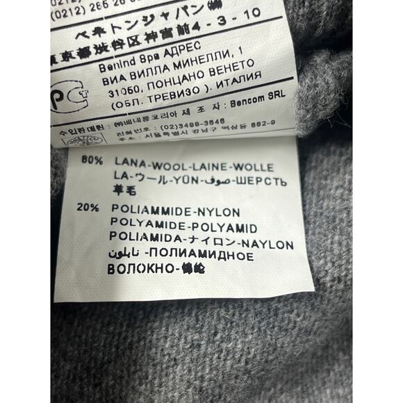 Stile Benetton Wool Gray Turtleneck Dress Size Small - Picture 6 of 8